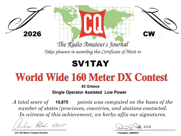 CQ 160 2026 CW